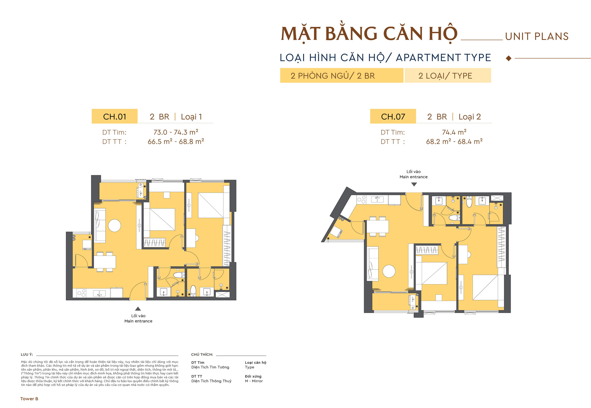 Mặt bằng căn 2 phòng ngủ Vinhomes Cao Xà Lá