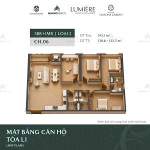 Thiết kế 3D căn hộ Masterise Homes Cao Xà Lá